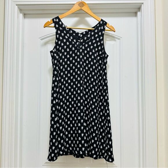 Loft Black & White Cat Paws Print Dress & Floral Dress - Picture 2 of 6
